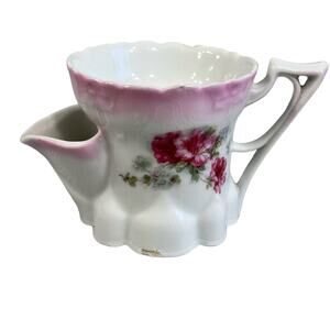 Vintage Floral Pink Lily Pitcher Shaving Mug